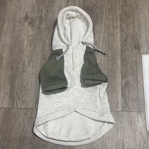 Dog Cream and Green Hoodie Top